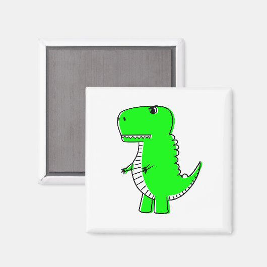 Green Dinosaurier Zeichnend Magnet (Vorderseite/Rückseite)