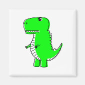 Green Dinosaurier Zeichnend Magnet (Vorne)