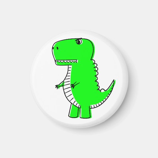 Green Dinosaurier Zeichnend Magnet (Vorne)