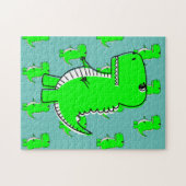 Green Dinosaurier Zeichnend Puzzle (Horizontal)