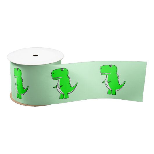 Green Dinosaurier Zeichnend Satinband (Spule)