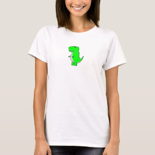 Green Dinosaurier Zeichnend T-Shirt
