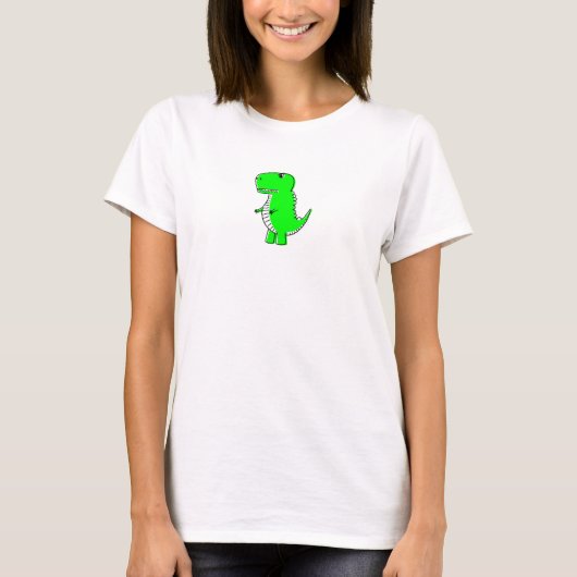 Green Dinosaurier Zeichnend T-Shirt (Vorderseite)