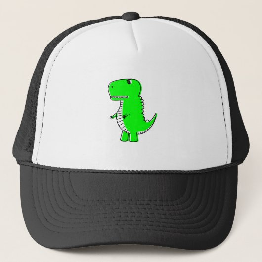 Green Dinosaurier Zeichnend Truckerkappe (Vorderseite)