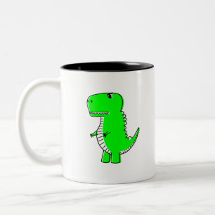 Green Dinosaurier Zeichnend Zweifarbige Tasse