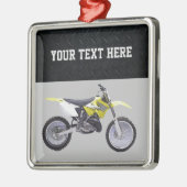 Green Dirt Bike Sports Boy Weihnachtsjunge Ornament Aus Metall (Links)