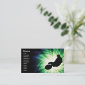 Green Dirt Bike Visitenkarte (Stehend Vorderseite)