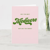 Green Disco Letting Mediocre Glückwünsche Karte (Vorderseite)