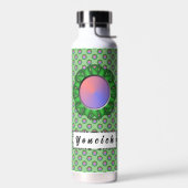 Green Disk Ribbon von Kenneth Yoncich Trinkflasche (Links)