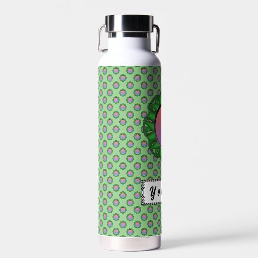 Green Disk Ribbon von Kenneth Yoncich Trinkflasche (Vorne)