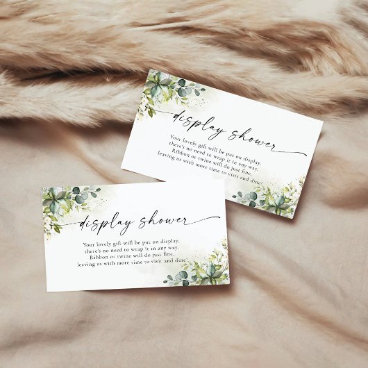 Green Display Shower Enclosure Card Begleitkarte