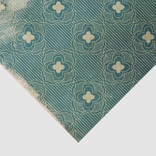 Green Distressed Art Deco Seidenpapier (Ausschnitt)