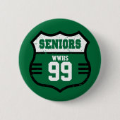 Green Distressed Seniors Road Sign Button (Vorderseite)