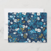 Green Ditzy Floral Personalized Stationery Mitteilungskarte (Rückseite)