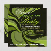 Green Diva Abschluss House Party Einladung (Vorne/Hinten)