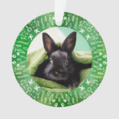 Green DIY Black Rabbit Holiday Tree Ornament (Vorderseite)