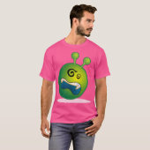 Green Dizzy Alien Emoji T-Shirt (Vorne ganz)
