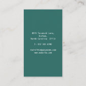 Green DNA Medical Science Modern Visitenkarte (Rückseite)