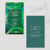 Green DNA Medical Science Modern Visitenkarte (Vorne/Hinten)