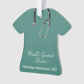 Green Doctor Scrubs Weihnachtsschmuck Ornament (Vorderseite)