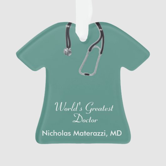 Green Doctor Scrubs Weihnachtsschmuck Ornament (Vorderseite)