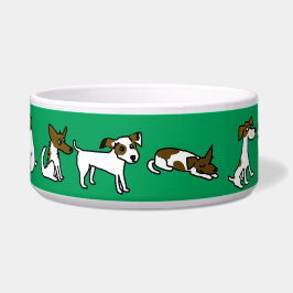 Green Dog Bowl mit Jack Russell Cartoon Napf