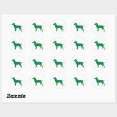 Green Dog Design Runder Aufkleber (Blatt)