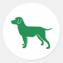 Green Dog Design Runder Aufkleber
