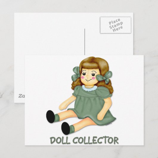 Green Doll Postkarte (Vorne/Hinten)