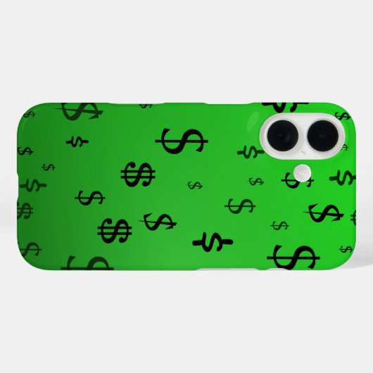 Green-Dollar-Zeichen Case-Mate iPhone Hülle (Rückseite (Horizontal))