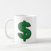 Green-Dollar-Zeichen Kaffeetasse (Links)