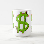 Green-Dollar-Zeichen Kaffeetasse (Mittel)