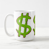 Green-Dollar-Zeichen Kaffeetasse (Links)