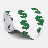 Green-Dollar-Zeichen Krawatte (Gerollt)