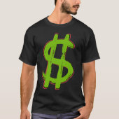 Green-Dollar-Zeichen T-Shirt (Vorderseite)