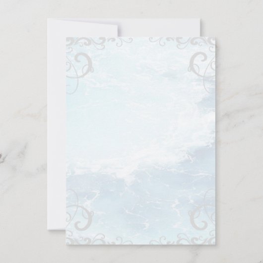 Green Dolphin Hochzeit Probe Dinner Einladung (Rückseite)