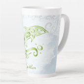 Green Dolphin Personalisiert Latte Tasse (Rechte Ecke)