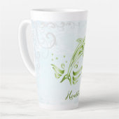 Green Dolphin Personalisiert Latte Tasse (Linke Ecke)