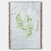 Green Dolphin Personalisiert Throw Blanket Decke (Vorderseite Vertikal)