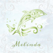 Green Dolphin Vinyl Sticker (Vorderseite)