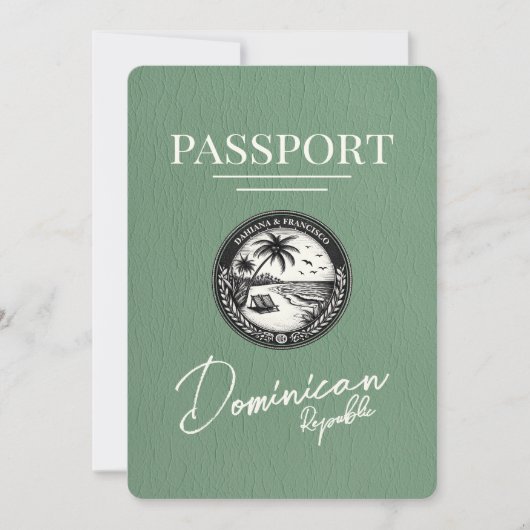 Green Dominikanische Republik - Pass Save the Date (Vorderseite)