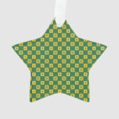 Green Domino Star Ornament (Rückseite)