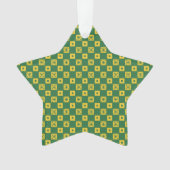 Green Domino Star Ornament (Vorderseite)