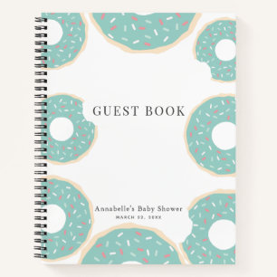 Green Donut Baby Dusche Sprinkle Notizblock
