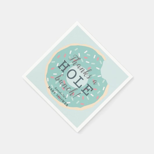 Green Donut Baby Dusche Vielen Dank Serviette (Ecke)