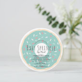 Green Donut Baby Sprinkle Dusche von Mail Circle Einladung (Stehend Vorderseite)