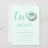 Green Donut Birthday Einladung (Vorderseite)