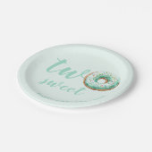 Green Donut Birthday Pappteller (Schrägansicht)