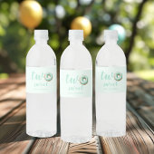 Green Donut Birthday Wasserflaschenetikett