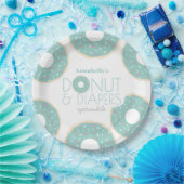 Green Donut & Diapers Kinderdusche Sprinkle Pappteller (Party)